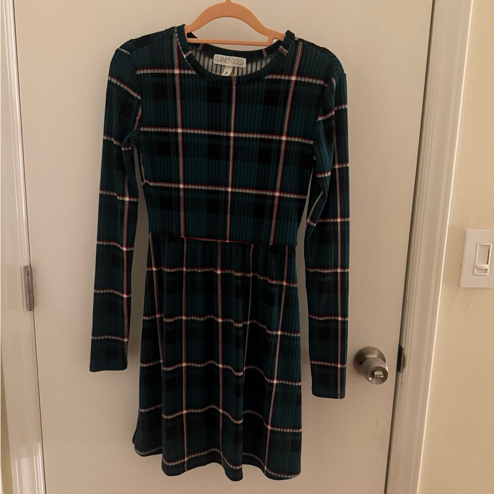 Plaid Long Sleeve Dress